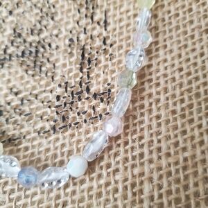 Handmade Iridescent Unicorn Multicolor Beaded Necklace Lightweight